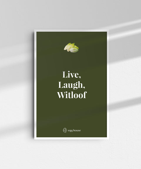 Poster - Live, laugh, witloof - Mosgroen