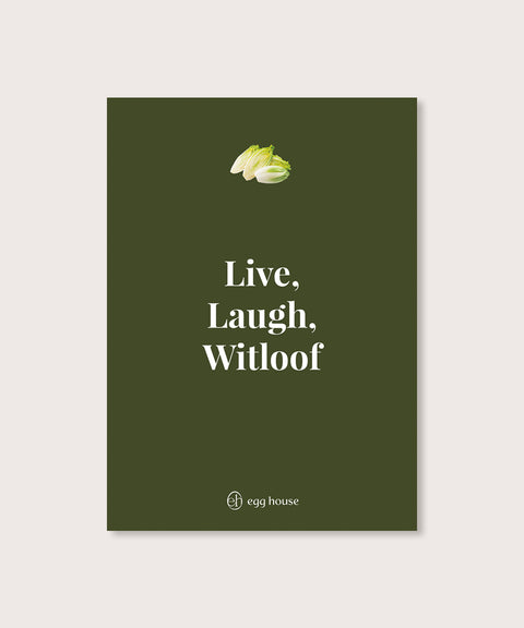 Poster - Live, laugh, witloof - Mosgroen